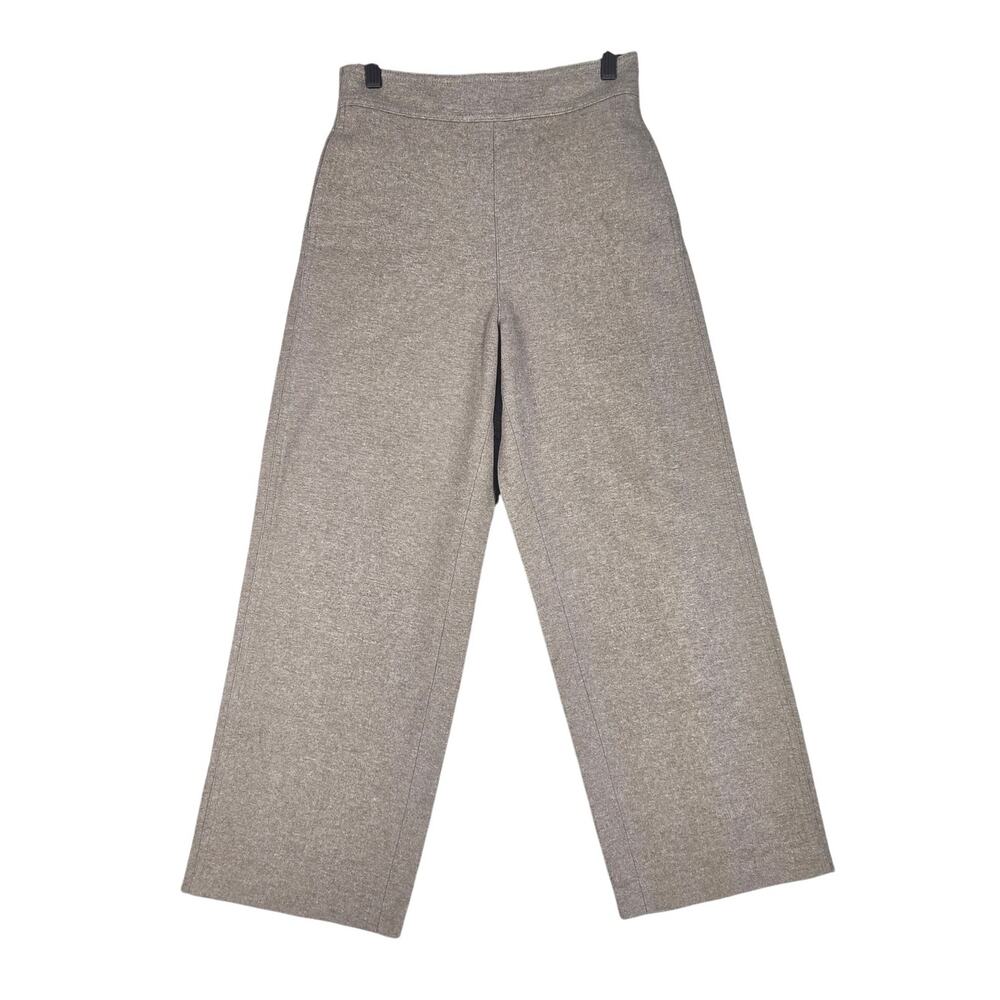 UNIQLO BEIGE WIDE LEG KNIT PANTS HIGH WAIST COMFORT STRETCH WOMEN’S SMALL (5)